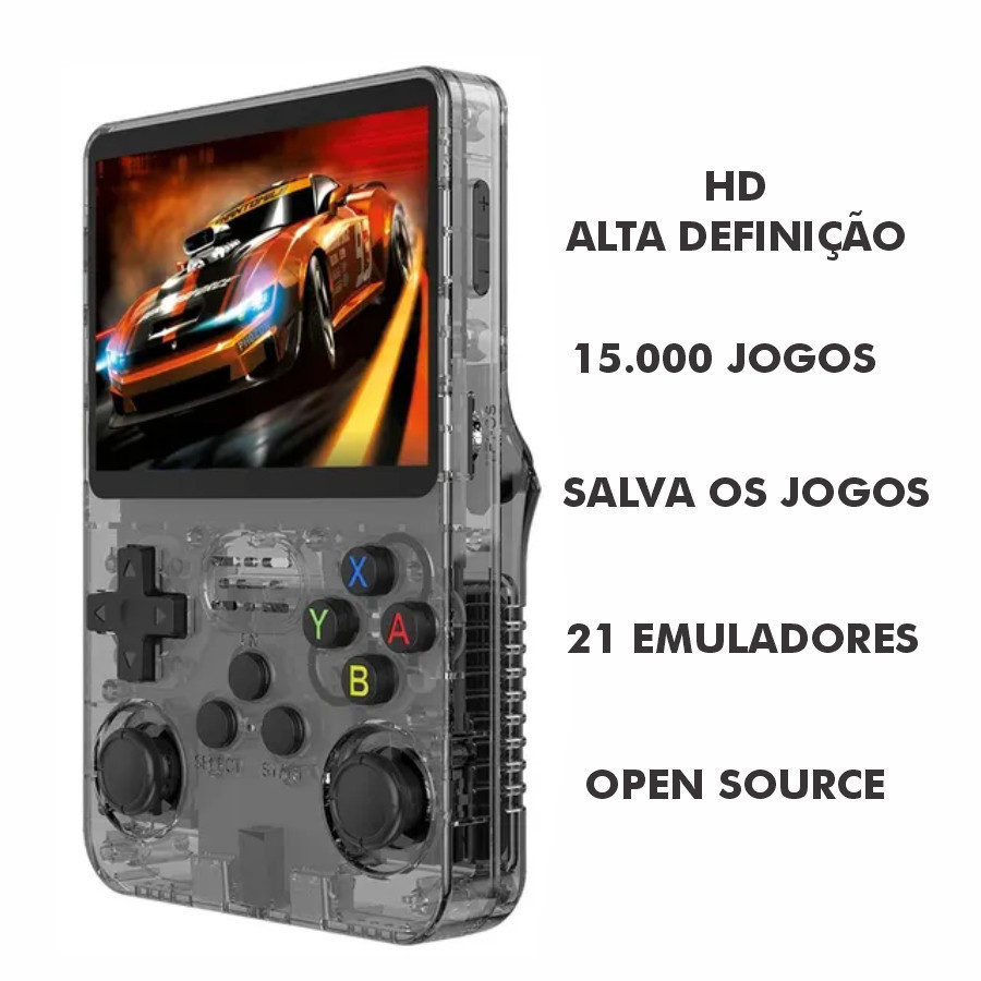 Console Portátil R36S + de 15.000 Jogos Vídeo Game 64g