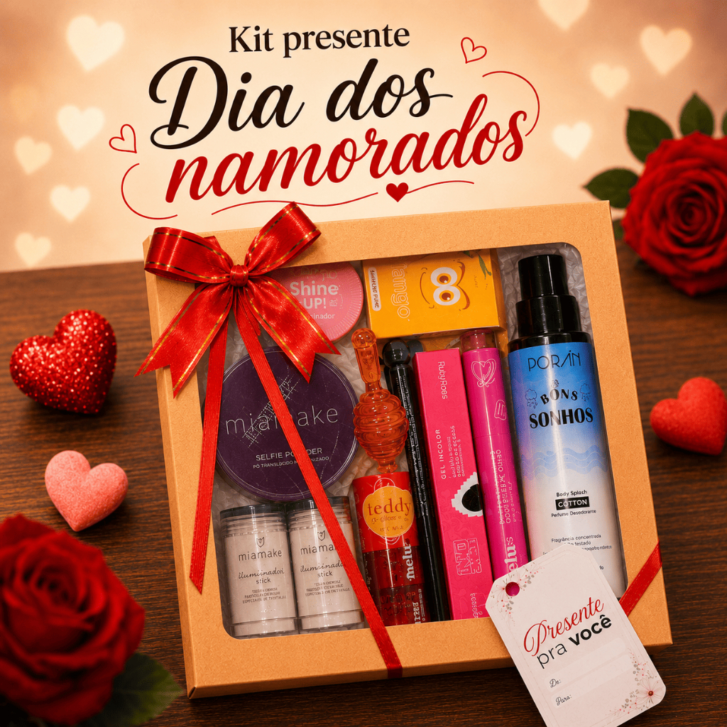 Kit Body Splash Porán + Maquiagem Completa